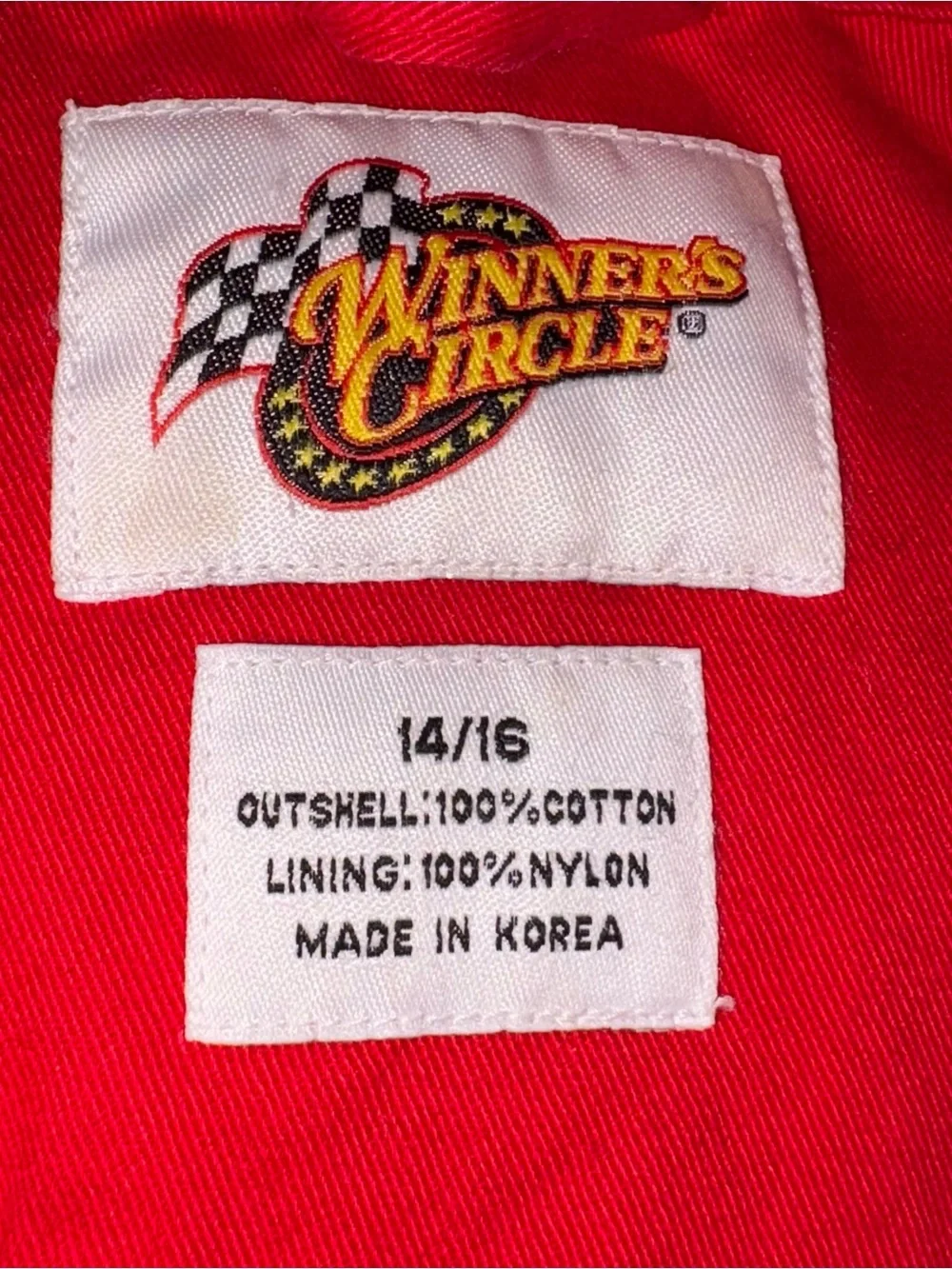 Winner’s Circle Dale Earnhardt Jr NASCAR Racing Jacket Youth Sz 14/16 Red Black